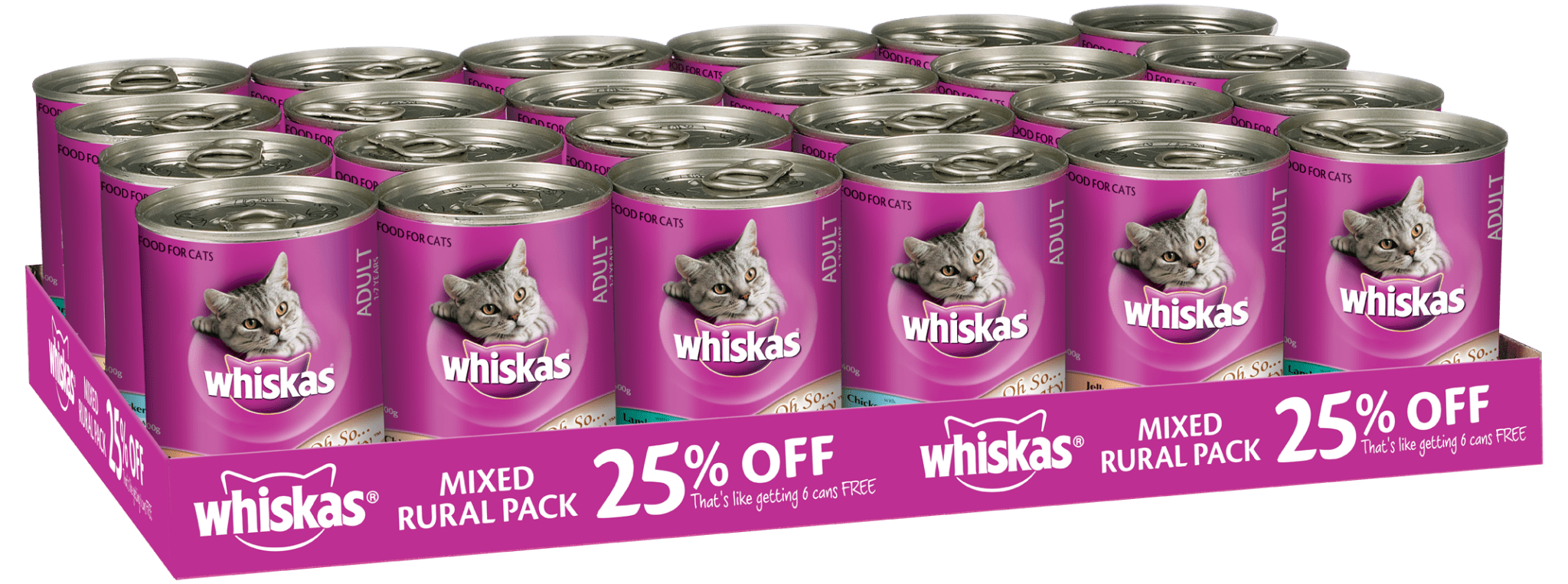 Whiskas Rural Variety 400gx24 Pantry Pack Southwest Stockfeeds